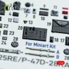 Kelik K48141 P-47D - 25RE/28RA - interior 3D decals for MiniArt kit (1/48)